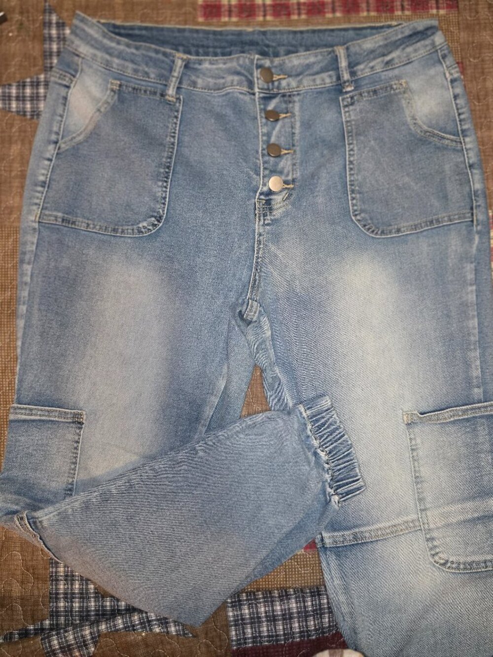 Denim Stretch Distressed Jeans Like New